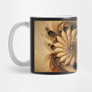 Abstract Floral Neutral Botanical Print Mug